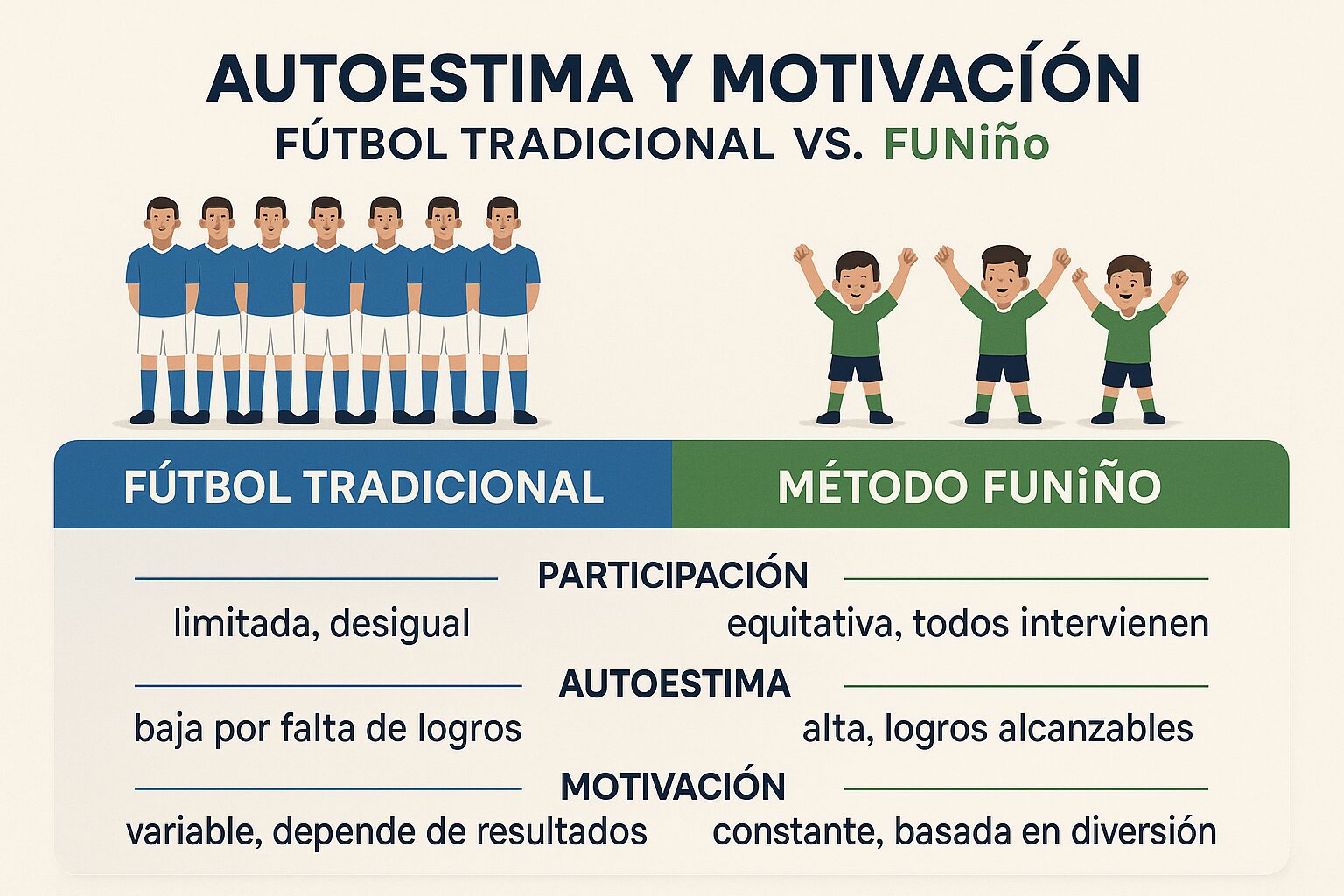 Autoestima y Motivación Fútbol Tradicional VS FUNiño Horst Wein