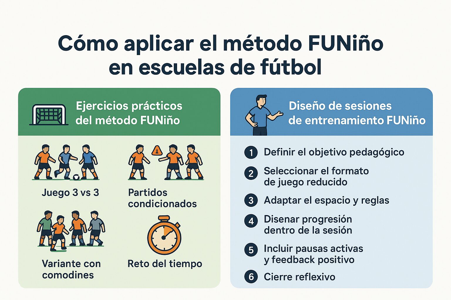 Cómo aplicar el método FUNiño en escuelas de fútbol