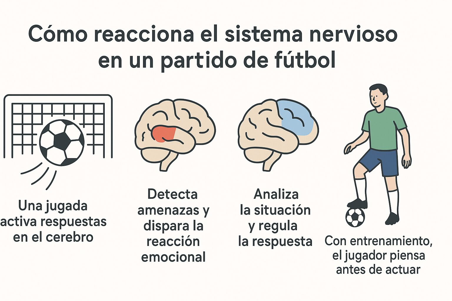 Cómo reacciona el sistema nervioso en un partido de fútbol