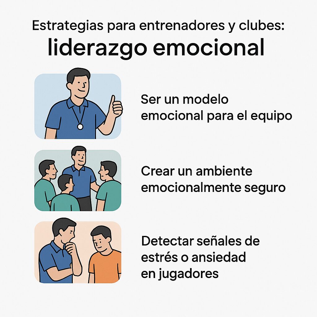 Estrategias para entrenadores y clubes: liderazgo emocional