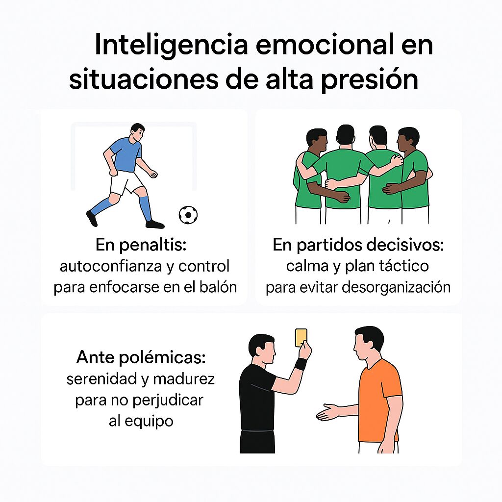 Inteligencia emocional en situaciones de alta presión en fútbol