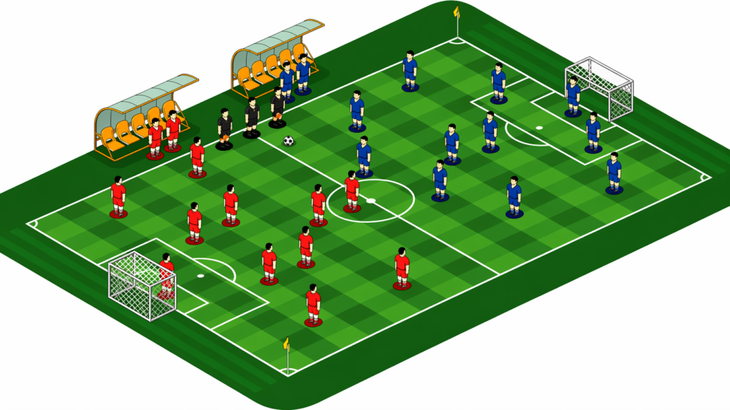 Formación en campo de fútbol